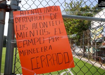 Cierran temporalmente campo deportivo en Las Granjas, tras bala perdida que hirió a niño